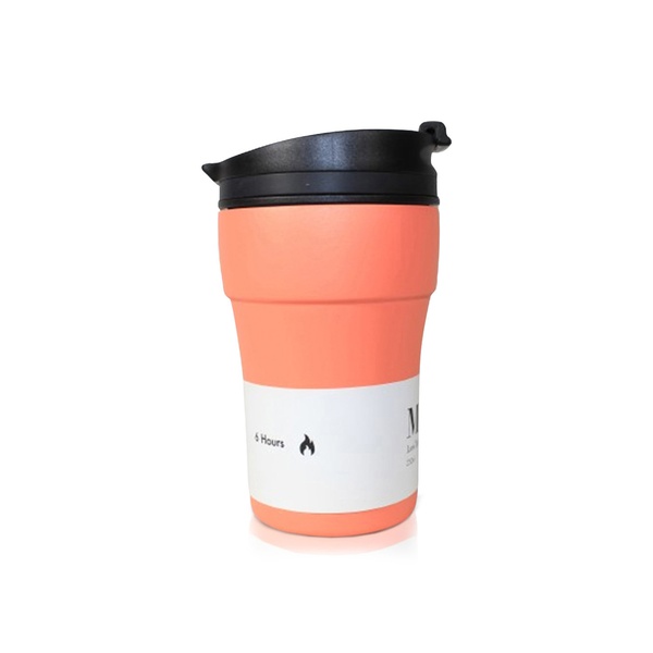 Moya Low Tide Travel Coffee Mug Black/coral 250ml