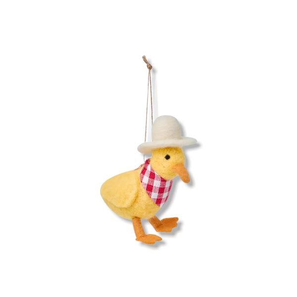 John Lewis Easter Felt Duck with Scarf Hanging Décor