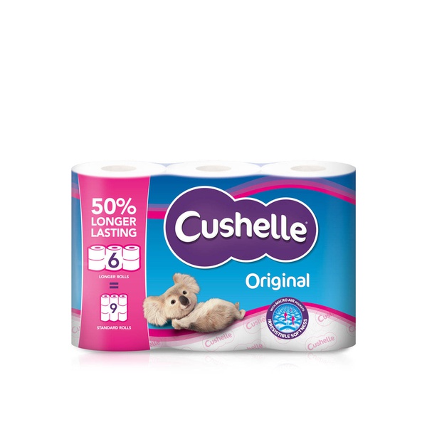 اشتري Cushelle original 50% longer lasting toilet tissue 6 rolls في الامارات