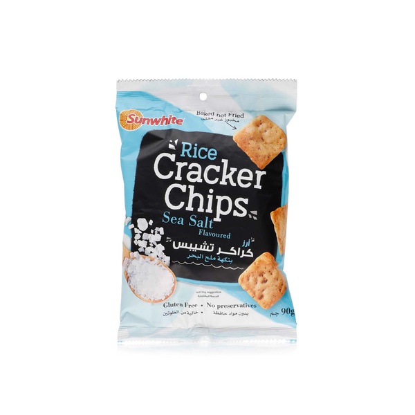 Buy Sunrice sea salt rice cracker chips 90g in UAE
