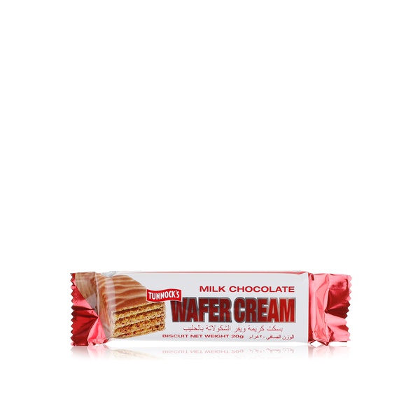 Buy Tunnocks milk chocolate wafer cream biscuit 20g in UAE