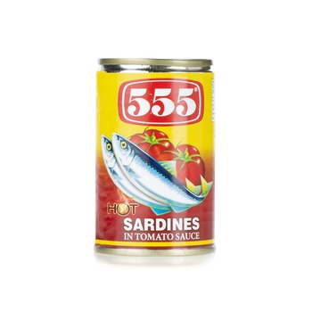 555 Sardines Tomato Sauce W/chilli 155g