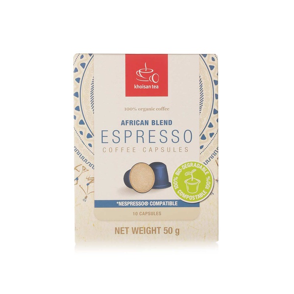 Buy Khoisan Tea African blend espresso coffee capsules x10 in UAE