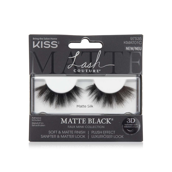 اشتري Kiss lash couture matte black faux mink collection false eyelashes - matte sheer في الامارات