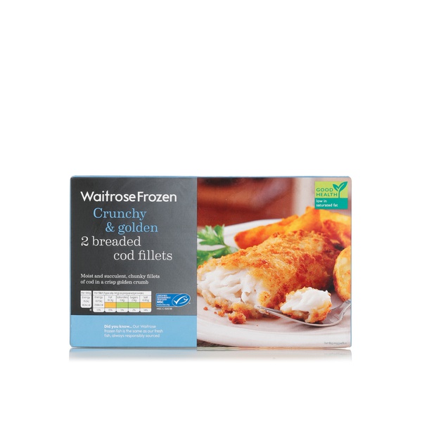 Buy Waitrose frozen breaded cod fillets x2 300g in UAE
