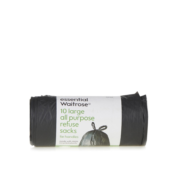 Buy Essential Waitrose all purpose refuse sacks with tie handle x10 in UAE