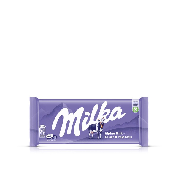 Milka Alpine Milk Chocolate Slab 98g