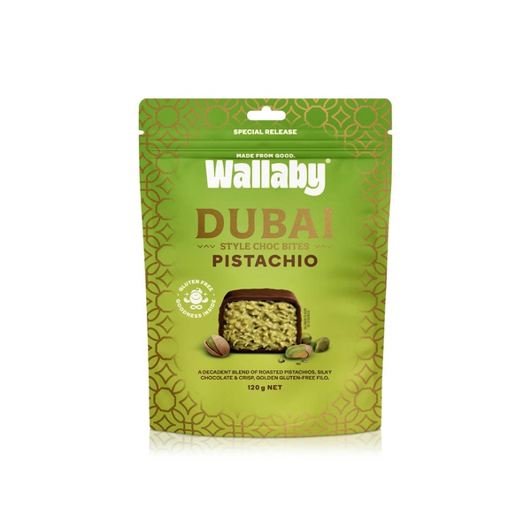 Wallaby Dubai Style Pistachio Choc Bites 120g