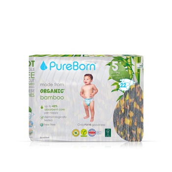 Pureborn Size 5 Nappies 11-18kg x 22