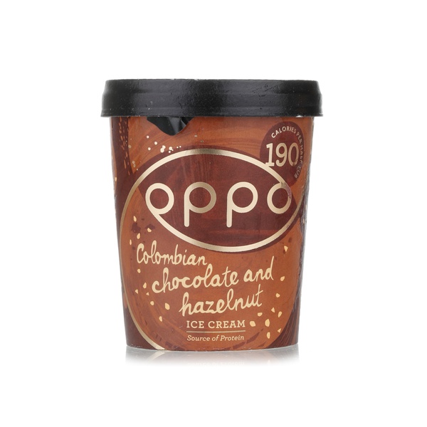 Buy Oppo Colombian chocolate & hazelnut ice cream 475ml in UAE