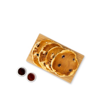 Blueberry Pancakes with Maple Syrup x 4