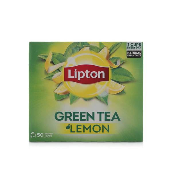 Buy Lipton green tea lemon 50s 65g in UAE