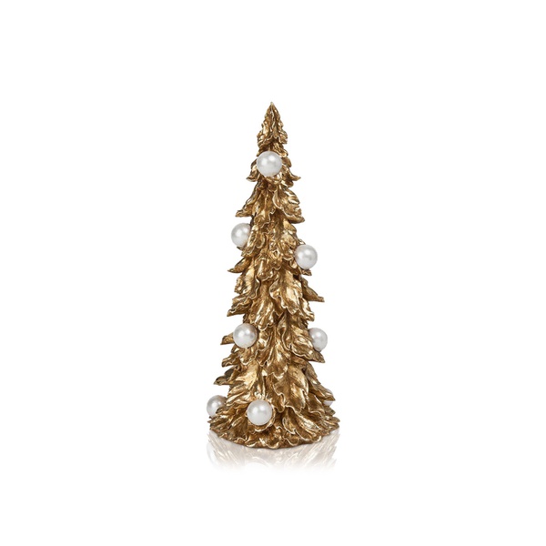 Christmas Magic Resin Tree Gold 13x33cm