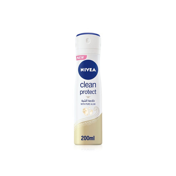 Buy Nivea clean protect with pure alum antiperspirant spray 200ml in UAE