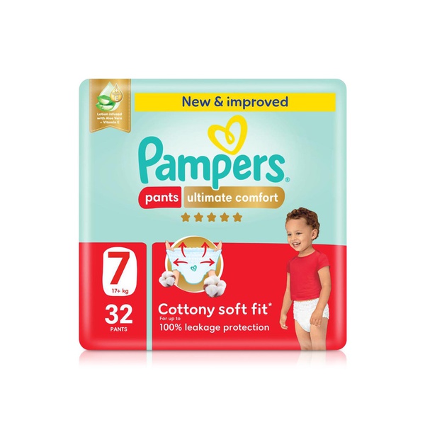 اشتري Pampers ultimate comfort pants size 7 x32 في الامارات