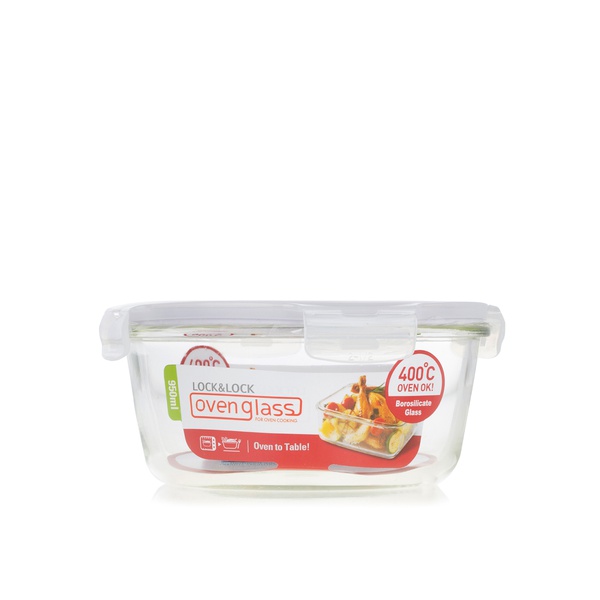 Lock & Lock Heat Resistant Glass Round Container 950ml