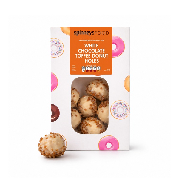 Spinneysfood White Chocolate Toffee Donut Holes 8s 176g