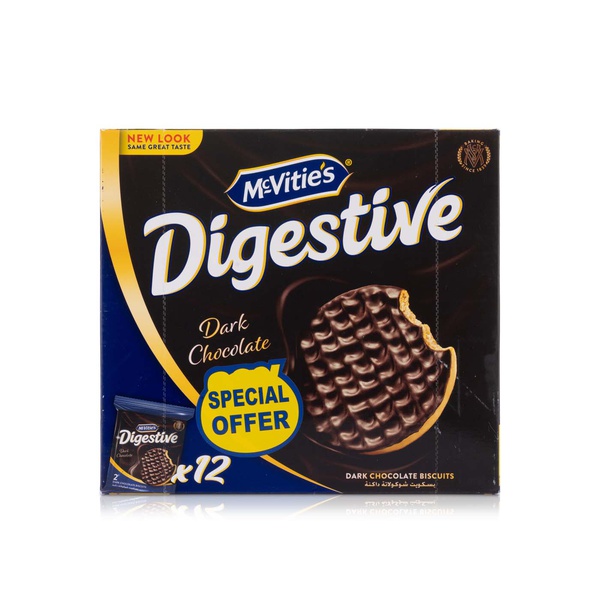McVitie's Digestive Biscuits Dark Chocolate 33.3g x 12
