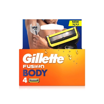 Gillette Fusion Body Men's Replacement Razor Cartridges x 4