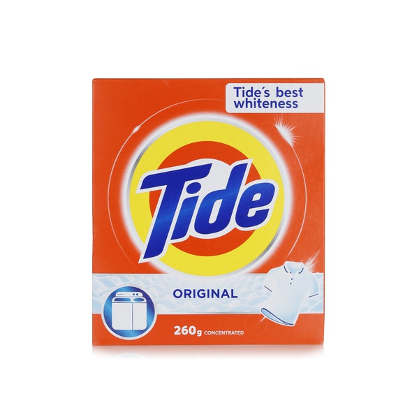 Buy Tide laundry powder detergent original scent 260g in UAE