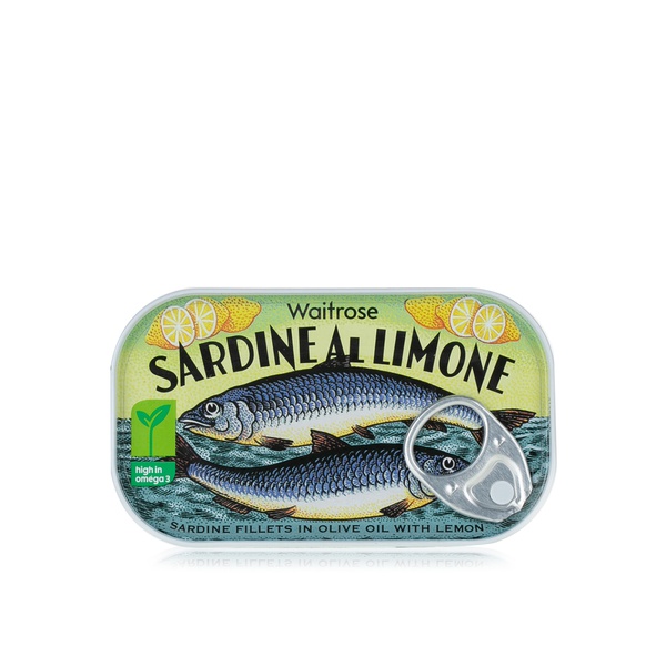 Buy Waitrose sardines in olive oil and lemon 120g in UAE