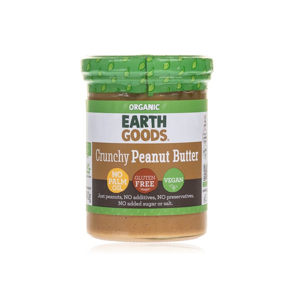 Buy Earth Goods organic crunchy peanut butter 400g in UAE