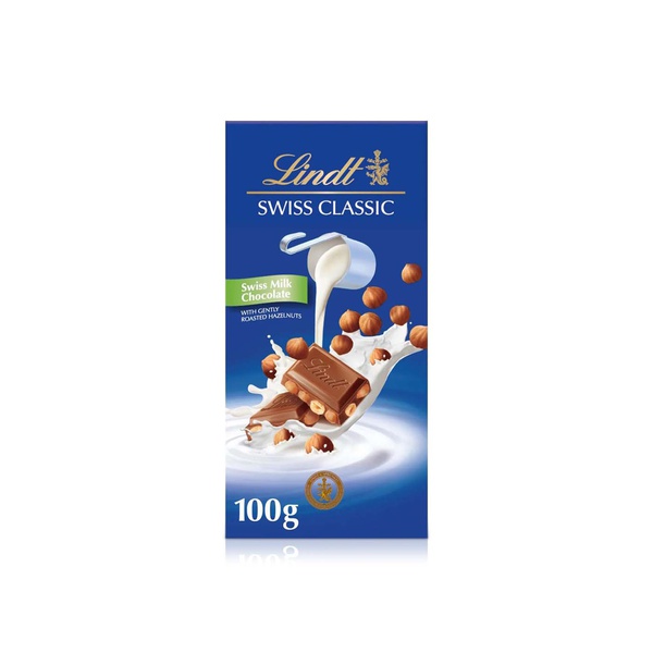 Lindt Swiss Classic Milk Chocolate with Hazelnuts 100g