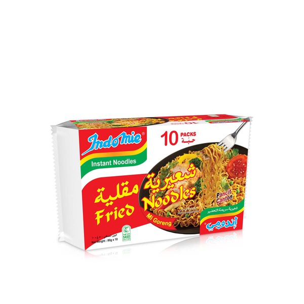 Buy Indomie Mi Goreng fried instant noodles 10x80g in UAE