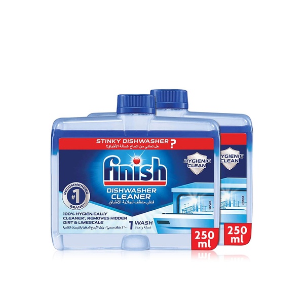 Buy Finish dishwasher cleaner 2x250ml in UAE