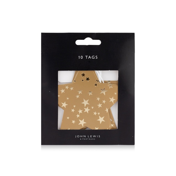 John Lewis 10 Gold Star Gift Tags