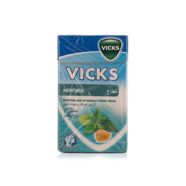 Vicks Menthol Soothing and Refreshing Throat Drops 40g