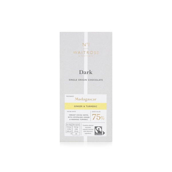 Waitrose No.1 Dark Chocolate with Ginger & Turmeric 100g
