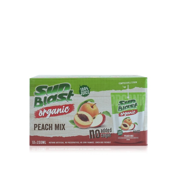 اشتري Sun Blast organic peach mix no added sugar 200ml 10 pack في الامارات