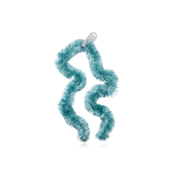 Festive Fine Cut Petrol Tinsel 2m