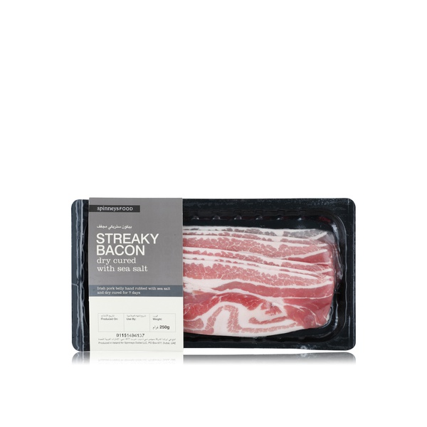 Spinneysfood Dry Cured Unsmoked Streaky Bacon 250g
