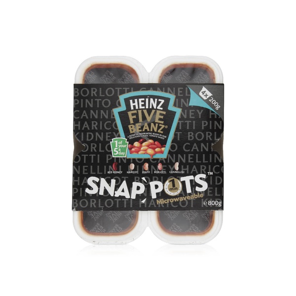 Heinz Five Beanz Microwaveable Snap Pots 200g x 4