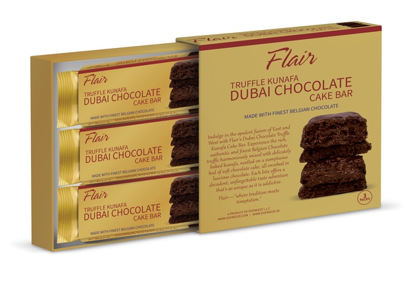 Flair Truffle Kunafa Cake Bar Gift Box 165g