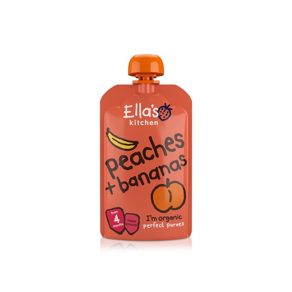 Buy Ellas Kitchen organic peaches & bananas 4+ months 120g in UAE