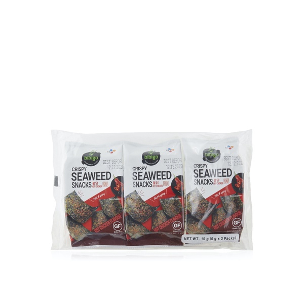 Bibigo Hot Chicken Flavoured Seaweed Snacks 3x5g - Spinneys UAE