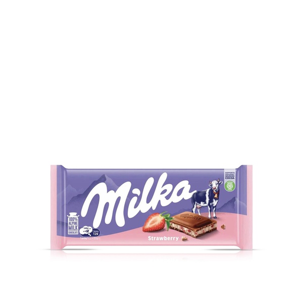 Milka Strawberry Chocolate Slab 90g