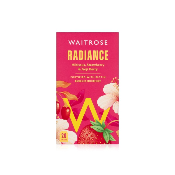 Waitrose Radiance Hibiscus, Strawberry & Goji Berry Tea Bags x 20 40g