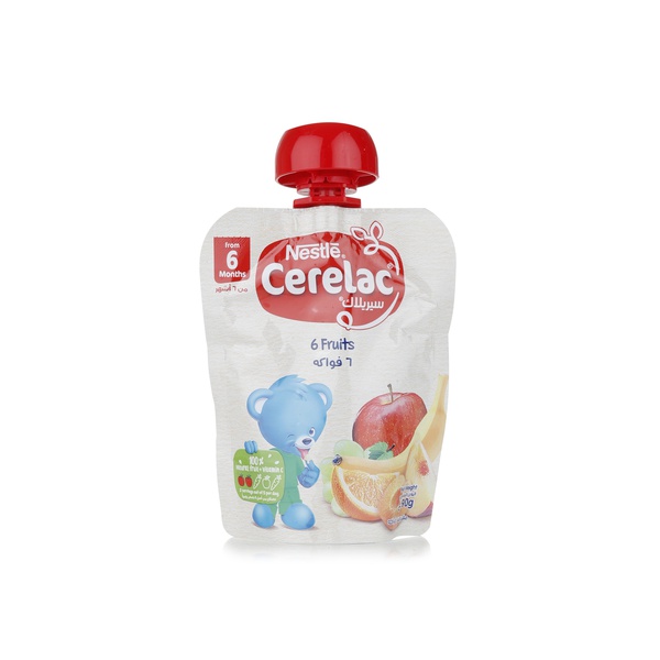 Buy Nestle Cerelac 6 fruits puree 6m+ 90g in UAE