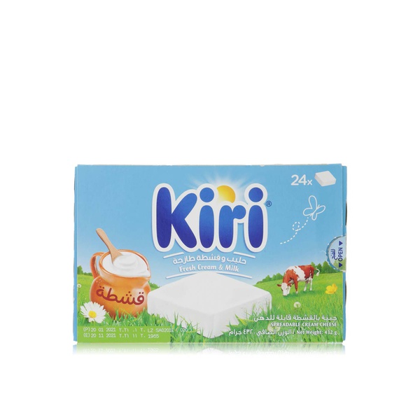 Kiri spreadable cream cheese squares x24 432g Spinneys UAE