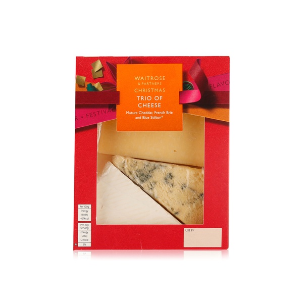 Waitrose Christmas trio of cheese cheese selection pack 270g Spinneys UAE