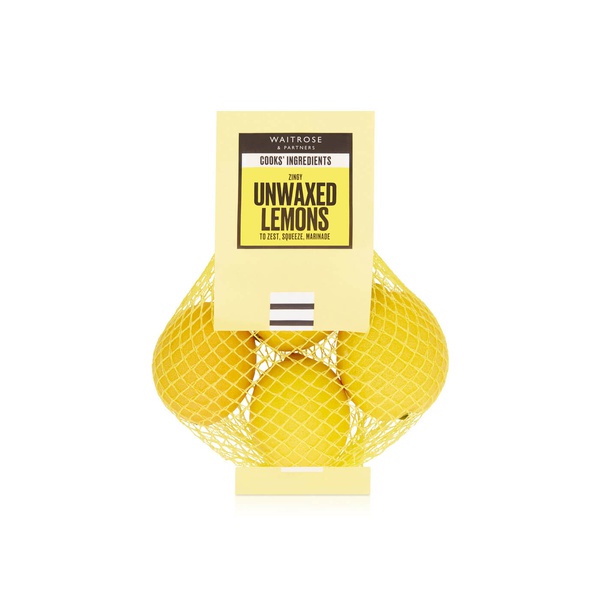 Waitrose Cooks Ingredients Unwaxed Lemons x 4