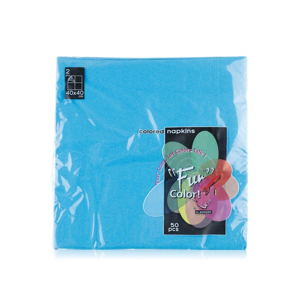 Fun Turquoise Paper Napkins 40cm x 50