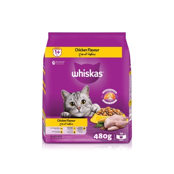 Whiskas Dry Cat Food for Adults with Chicken 480g