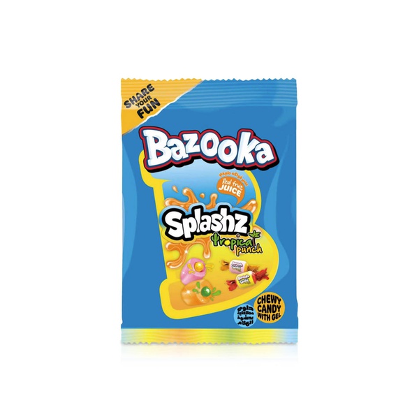 Bazooka Splashz Tropical Punch Chewy Candy 120g