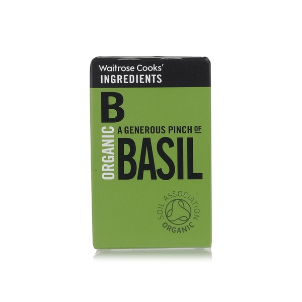 Buy Waitrose Cooks Ingredients organic basil 13g in UAE