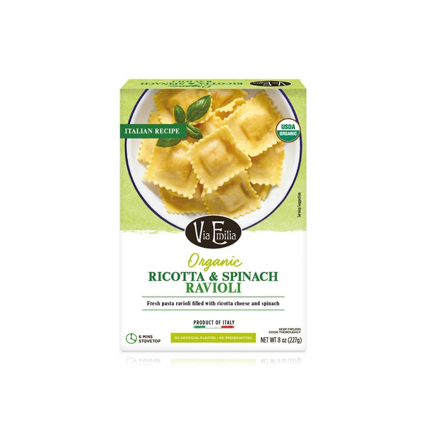 Via Emilia Organic Ricotta & Spinach Ravioli 250g